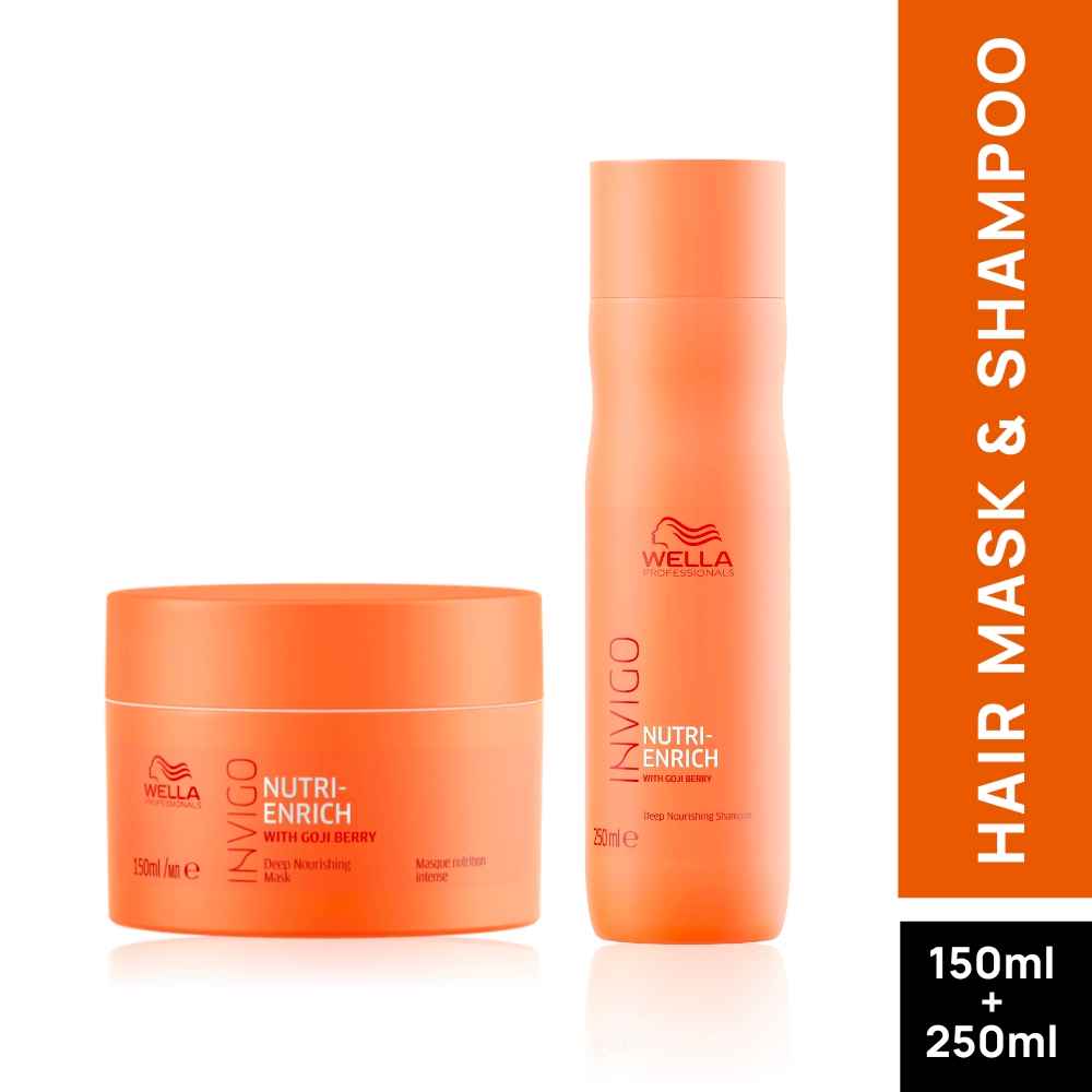 Buy Wella Professionals Invigo Nutri Enrich Deep Nourishing Shampoo and Mask Combo 150 ml+250 ml - Purplle