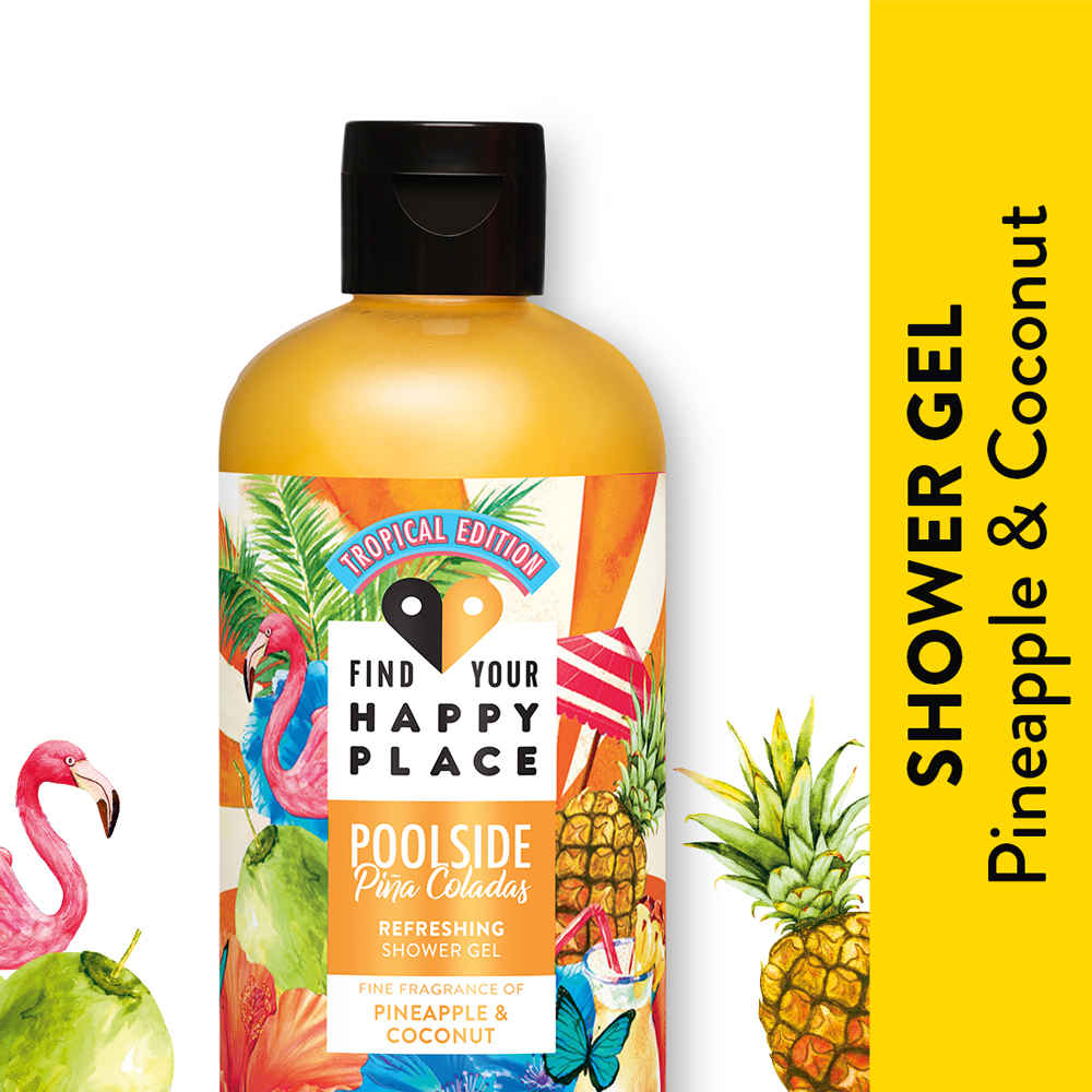 Buy Find Your Happy Place - Poolside Pina Coladas Vitamin C Body Wash, Pineapple & Coconut Sulfate-free 300ml - Purplle