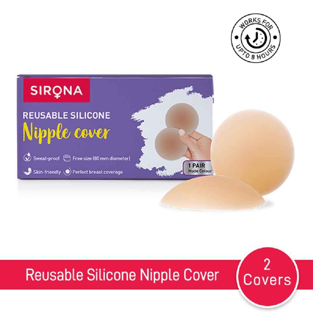 Buy Sirona Reusable Silicon Nipple Covers for Women | Adhesive Silicone Breast Pads 2 Pcs - Purplle