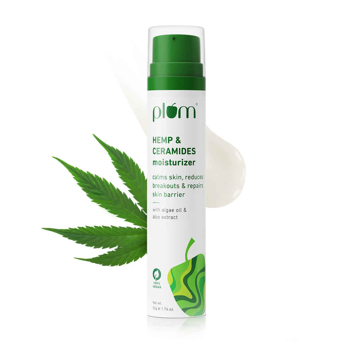 Buy Plum Hemp & Ceramides Moisturizer | All Skin Types | 100% Vegan (50 gm) - Purplle