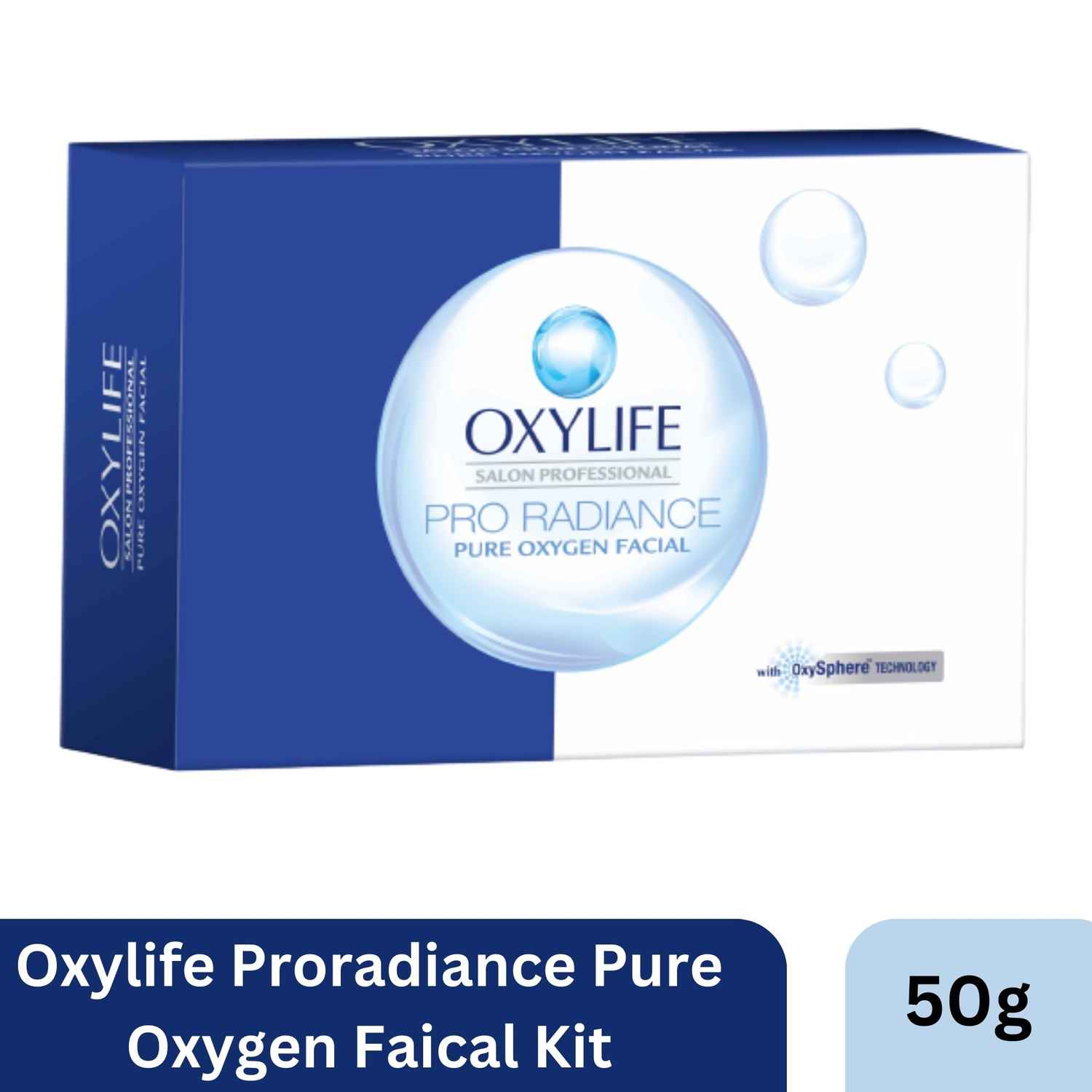 Buy Oxylife Salon Professional Proradiance Pure Oxygen Facial Kit - 50g | With Oxysphere Technology | Hydrates Skin | Removes Dead Skin Cells | Cleanses Impurities | Removes Blackheads - Purplle