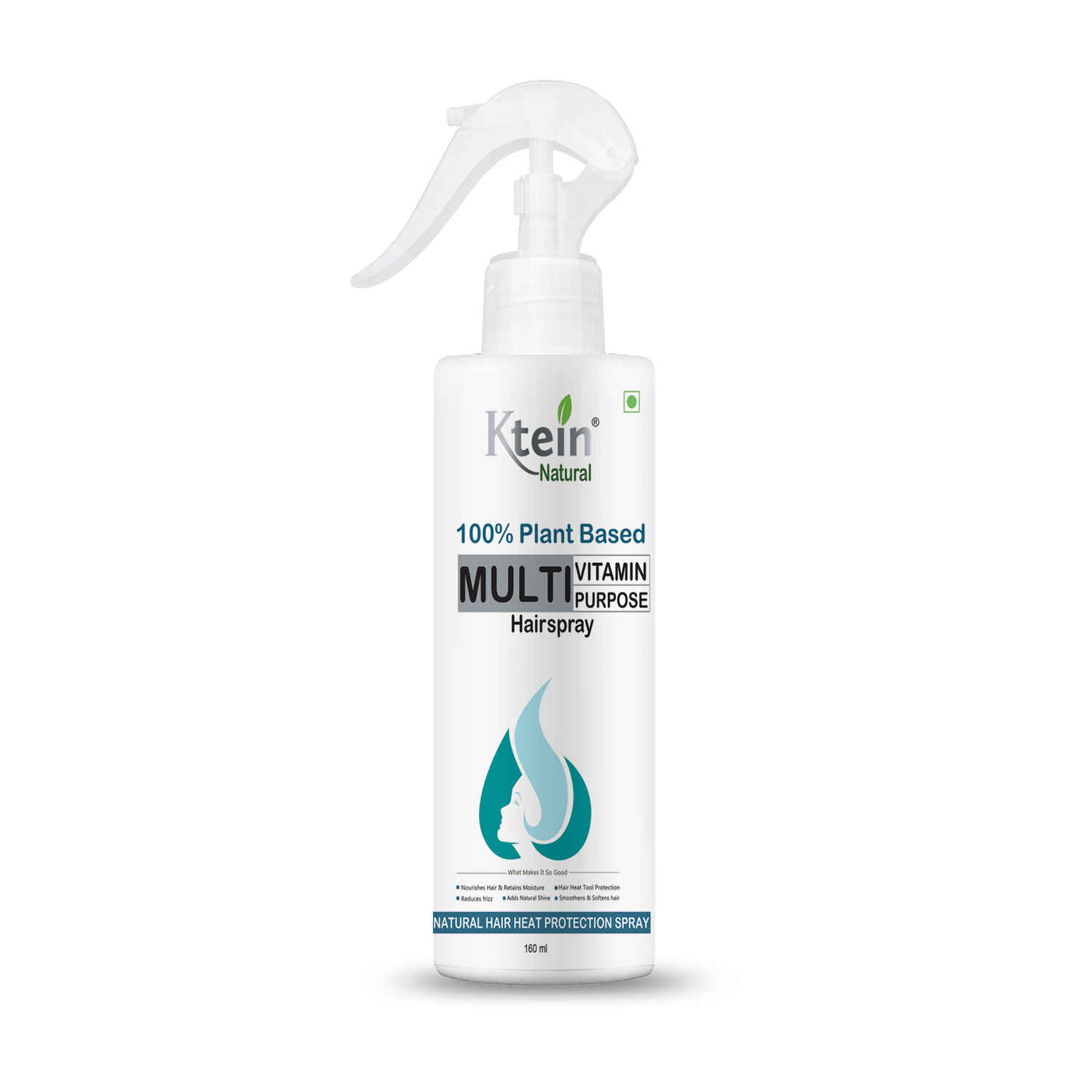 Buy Ktein Cosmetics 100% Natural Plant Based Multi Vitamin Purpose Hairspray 160 ml - Purplle