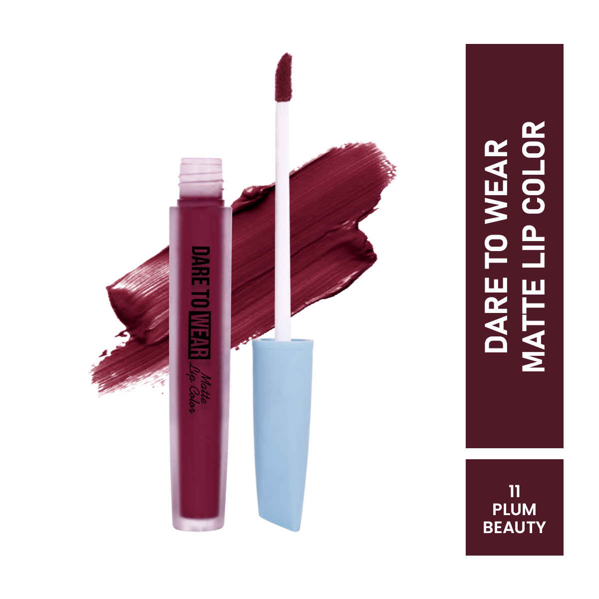 Buy Mattlook Dare To Wear Matte Lip Color, Highly Pigmented, Smooth Application, Waterproof, Non Transfer & Long Lasting, Finish Matte, Plum Beauty (3.5 ml) - Purplle