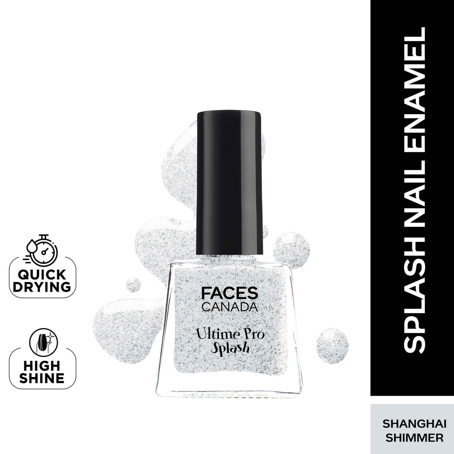 Buy FACES CANADA Ultime Pro Splash Mini Nail Enamel - Shanghai Shimmer 23 (5 ml) | Quick Drying | Glossy Finish | Long Lasting | No Chip Formula | High Shine Nail Polish For Women | No Harmful Chemicals - Purplle