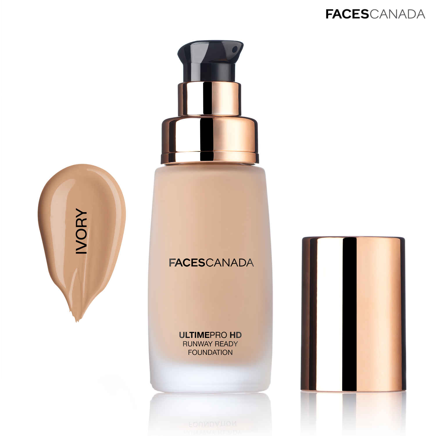 Buy FACES CANADA Ultime Pro HD Runway Ready Foundation - Ivory 30 ml | Radiant Flawless Finish | HD High Coverage | Blends Easily | Longwear | Natural Dewy Skin - Purplle