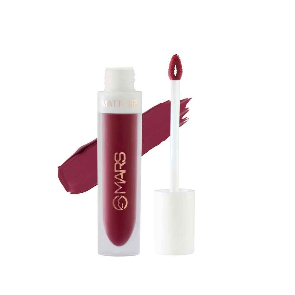 Buy MARS Matte Liquid Lip Color | Long Lasting | Non-Transfer & Waterproof Lipstick for Women (4.5 ml) (04-Dark Teaser) - Purplle