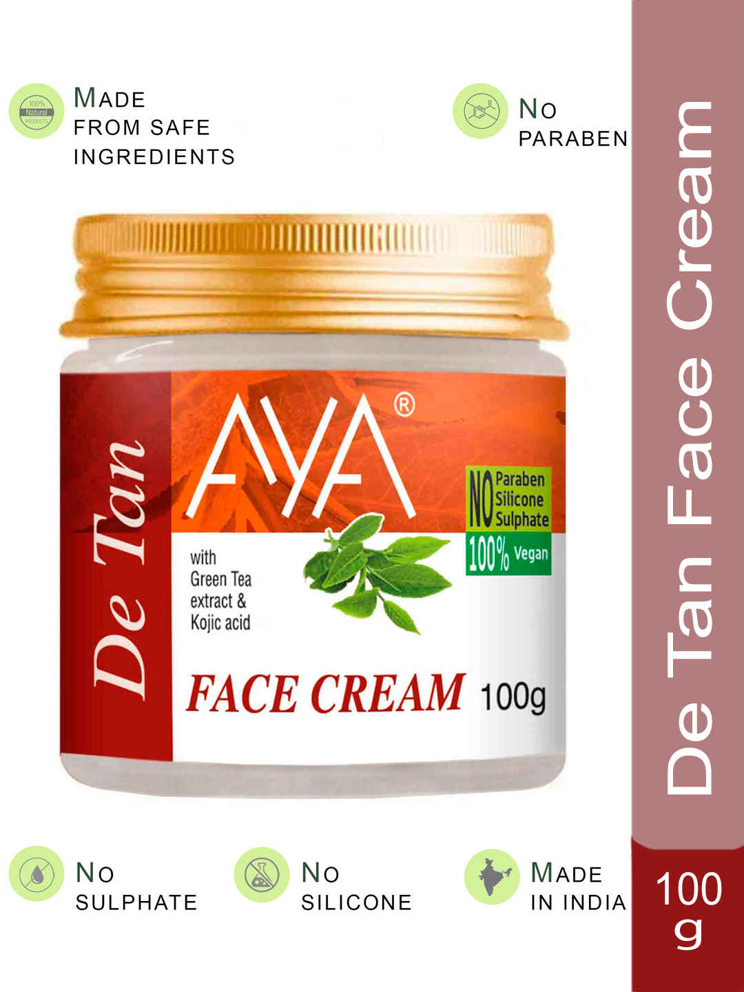 Buy AYA Detan Face Cream, 100 gm | No Paraben, No Silicone, No Sulphate - Purplle