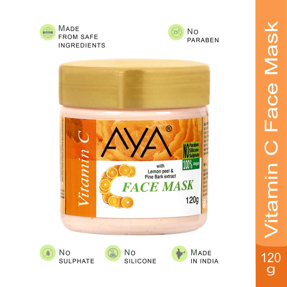 Buy AYA Vitamin C Face Mask, 120 gm | No Paraben, No Silicone, No Sulphate - Purplle