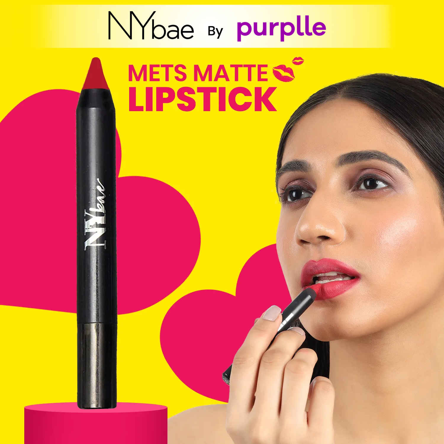 Buy NY Bae Mets Matte Lip Crayon | Creamy Matte Finish | Moisurizing | Satin Texture | Multipurpose Lipstick | Lip & Cheek Crayon | Crowd Pleaser 15 (2.8 gm) - Purplle