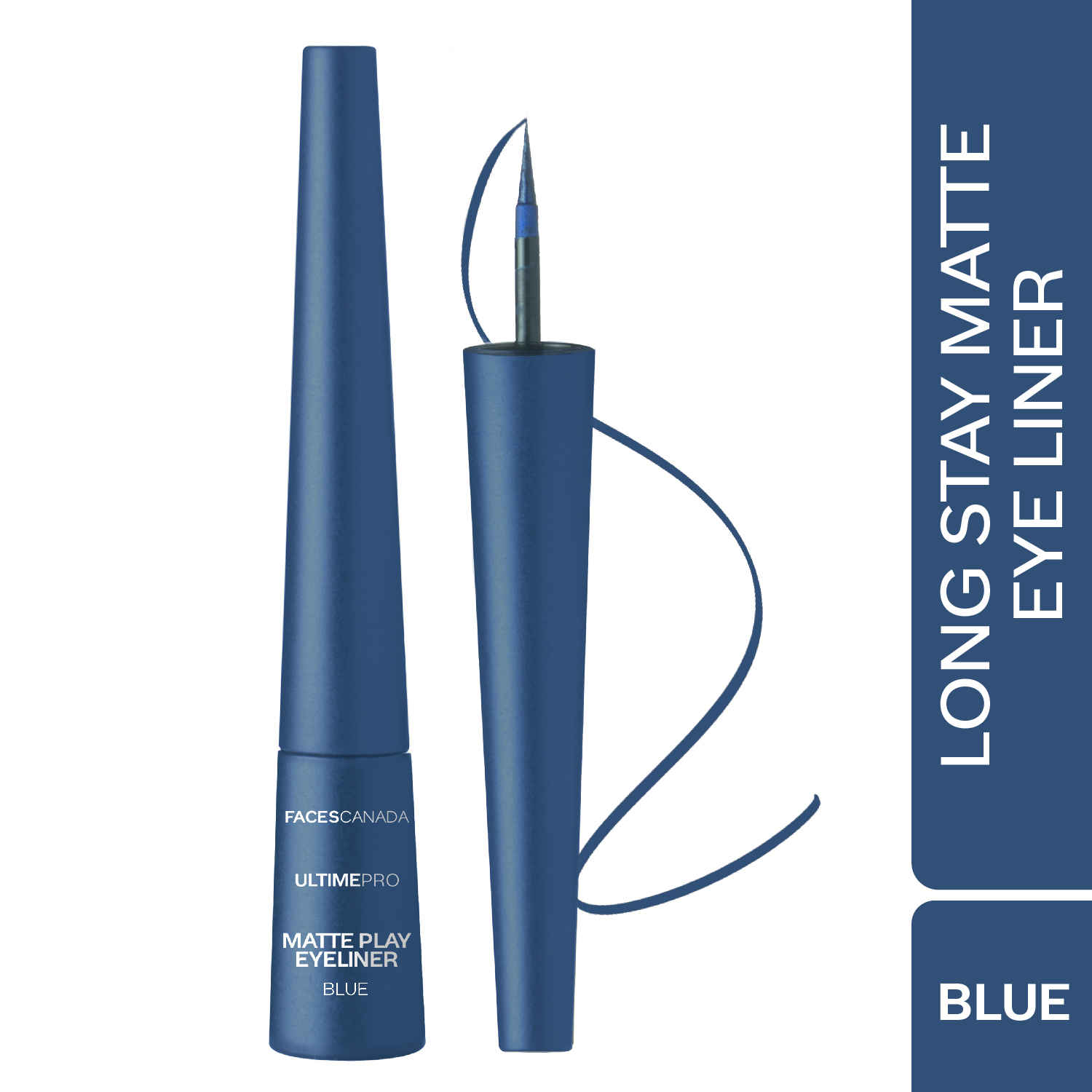 Buy FACES CANADA Ultime Pro Matte Play Eyeliner - Sapphire (Blue) 2.5 ml | Quick Dry | Matte Finish | 24 Hr Long Lasting Formula | Precise Felt Tip | Highly Pigmented | Waterproof Smudgeproof & Sweatproof - Purplle