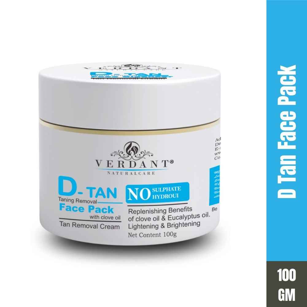 Buy Verdant Natural Care Tan Removal & De Tan Face Pack (100 ml) - Purplle