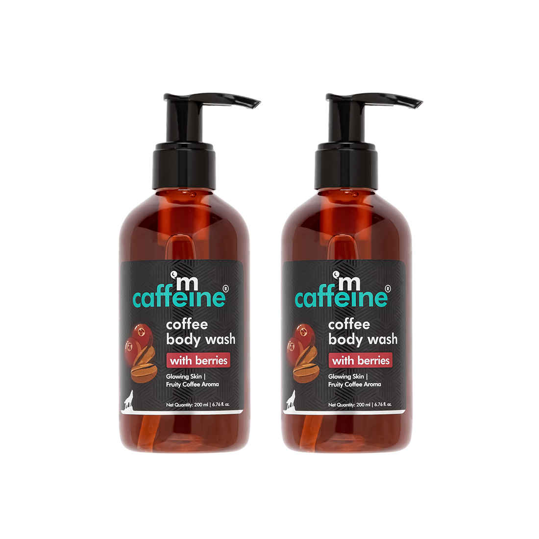 Buy mCaffeine Coffee Body Wash with Berries - Pack of 2 - Purplle