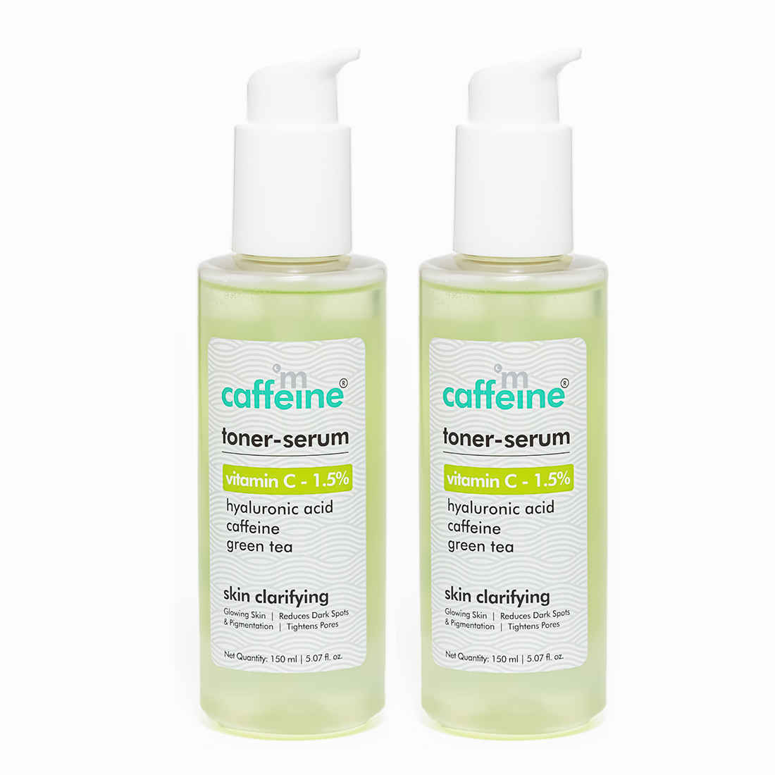 Buy mCaffeine Toner Serum- Vitamin C 1.5% & Green Tea - Pack of 2 - Purplle