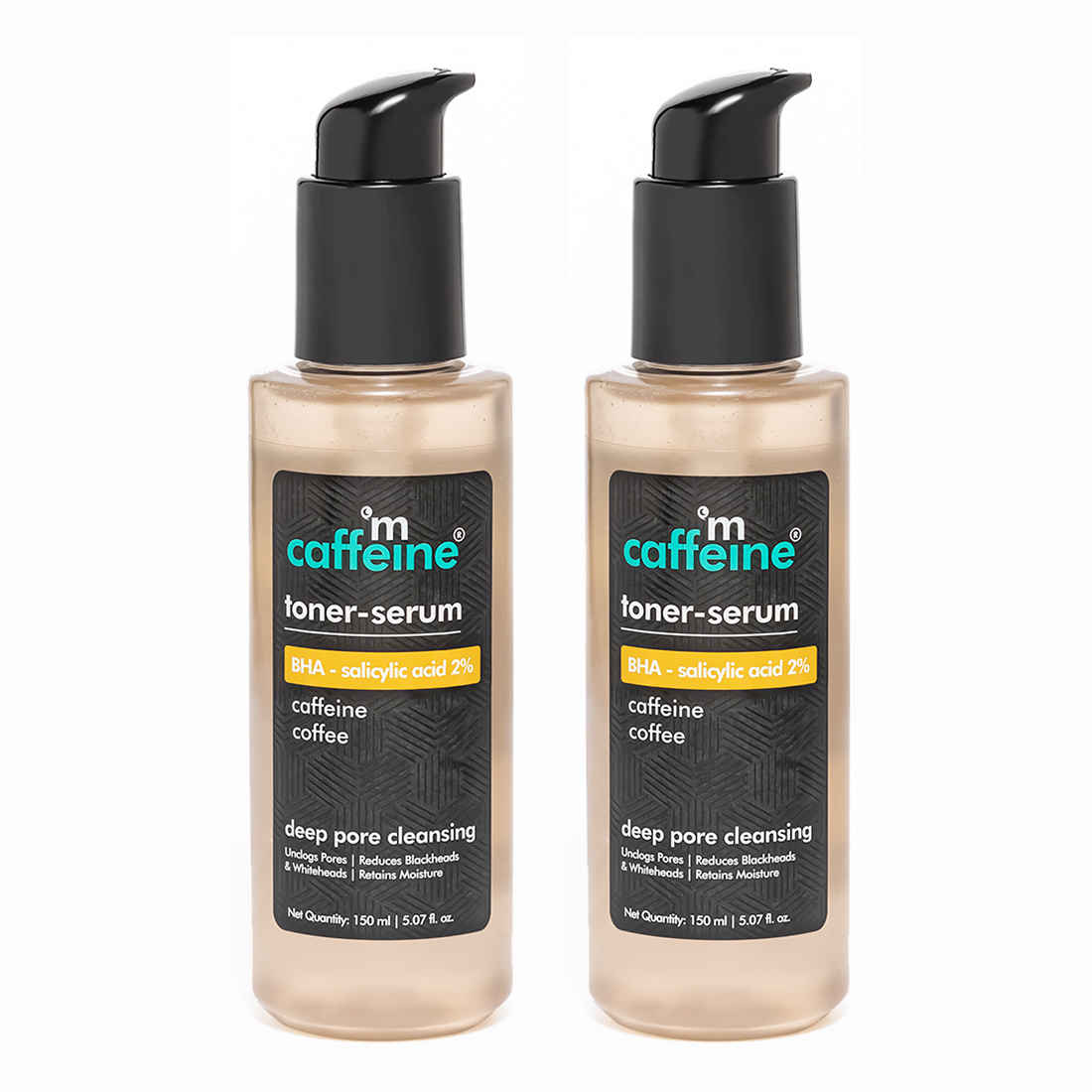 Buy mCaffeine Toner Serum- BHA Salicylic Acid-2% & Coffee - Pack of 2 - Purplle