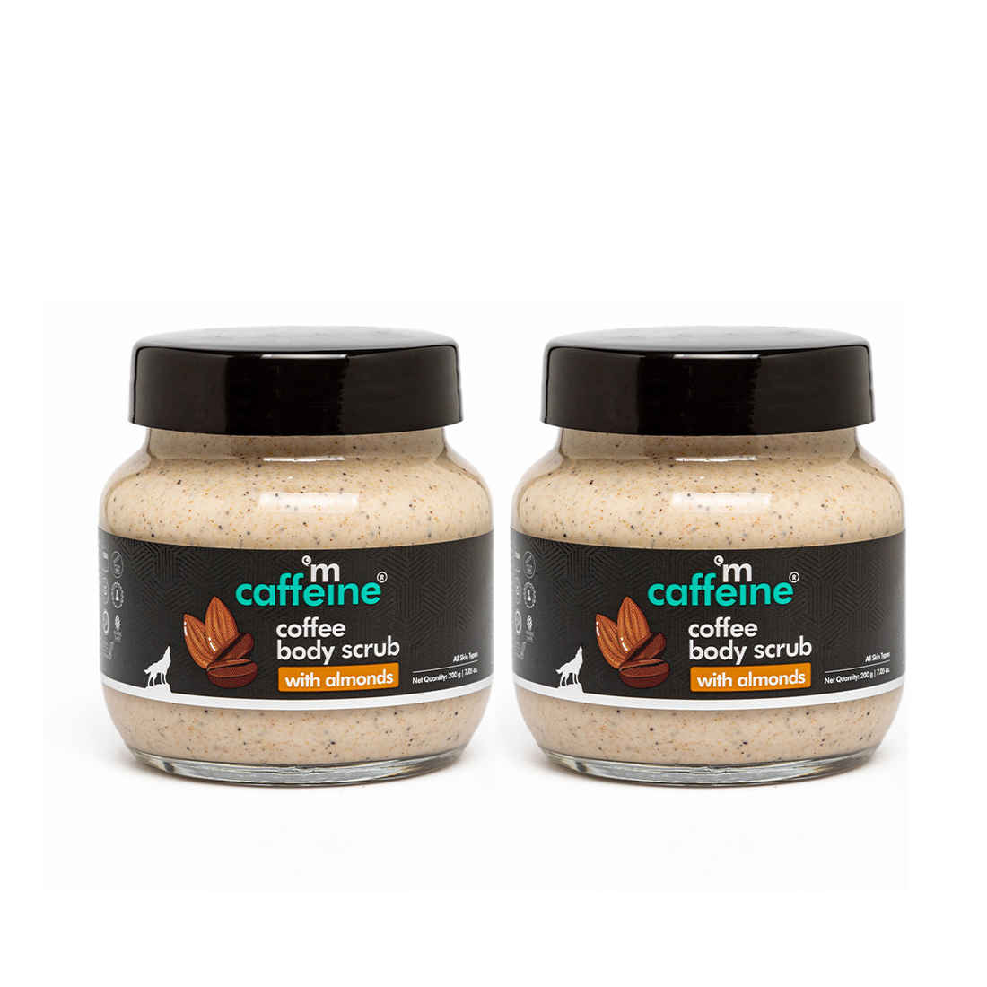 Buy mCaffeine Coffee Body Scrub with Almonds - Pack of 2 - Purplle