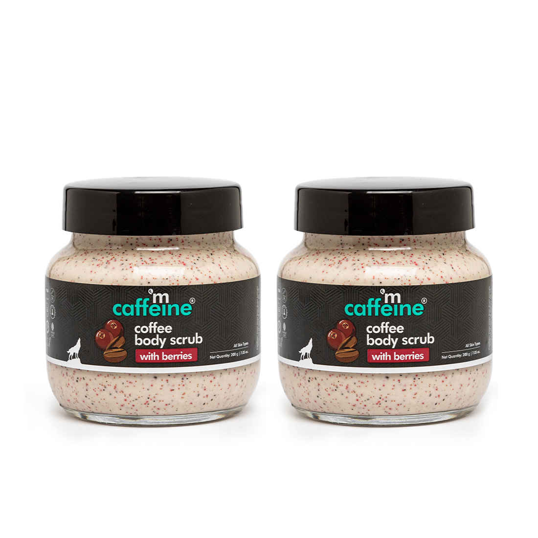 Buy mCaffeine Coffee Body Scrub with Berries - Pack of 2 - Purplle