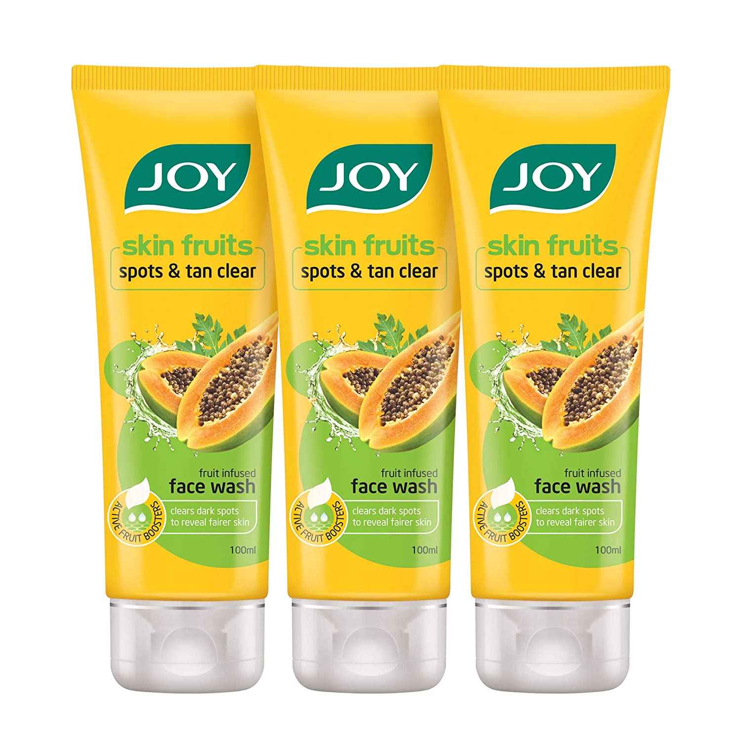 Buy Joy Skin Fruits Spots & Tan Clear Papaya Face Wash ( Pack of 3X100 ml ) - Purplle