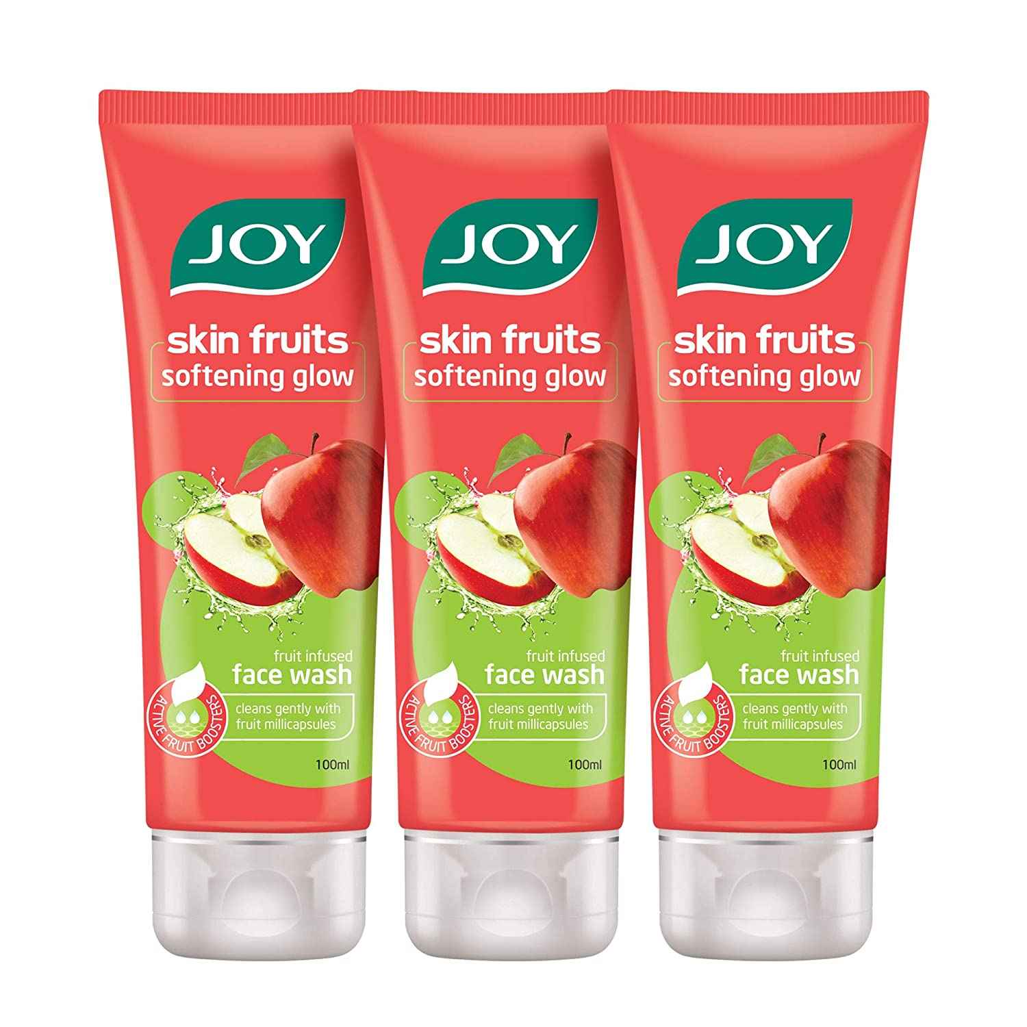 Buy Joy Skin Fruits Softening Glow Apple Face Wash ( Pack of 3X100 ml ) - Purplle