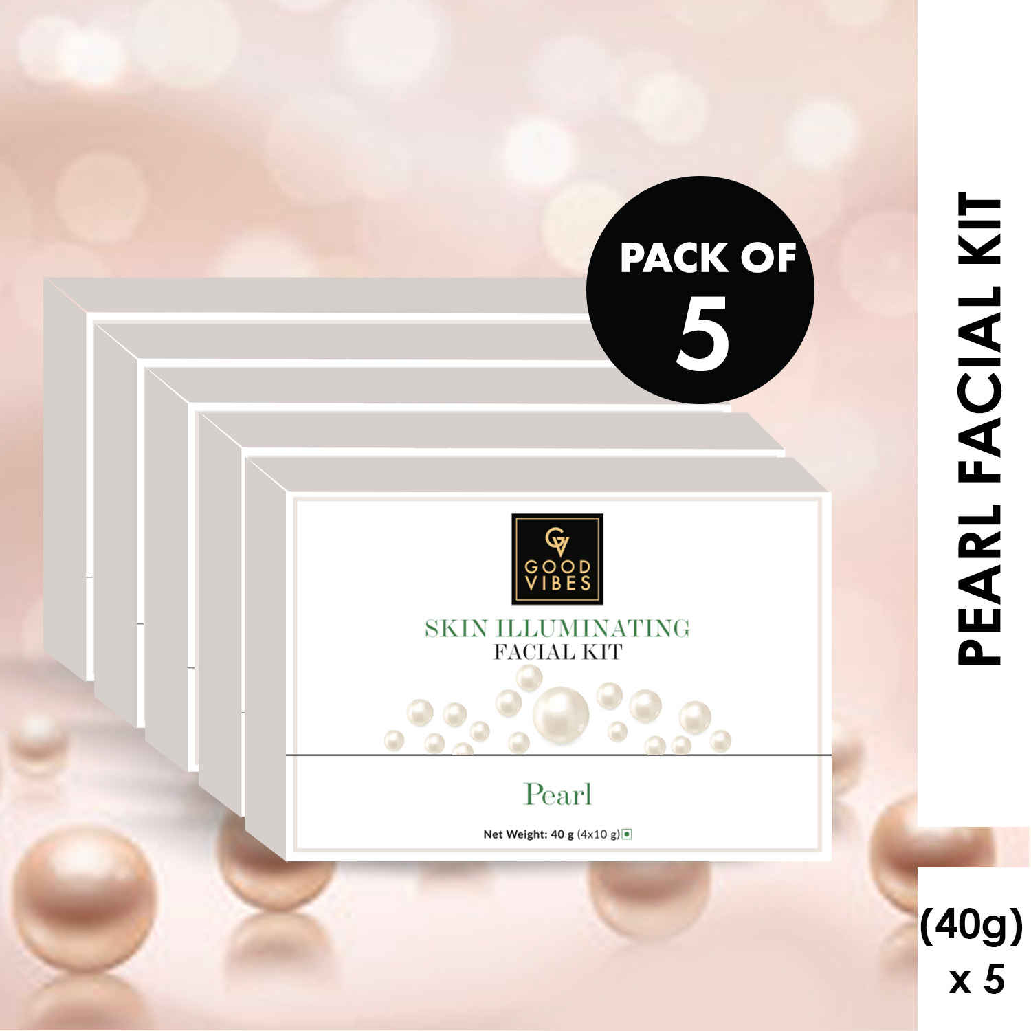 Buy Good Vibes Pearl Illuminating Skin Facial Kit (Pack of 5) - Purplle