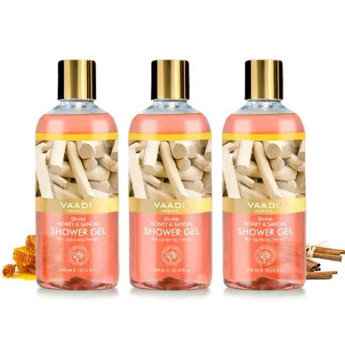 Buy Vaadi Herbals Divine Honey & Sandal Shower Gel Value Pack of 3 (300 ml x 3) - Purplle