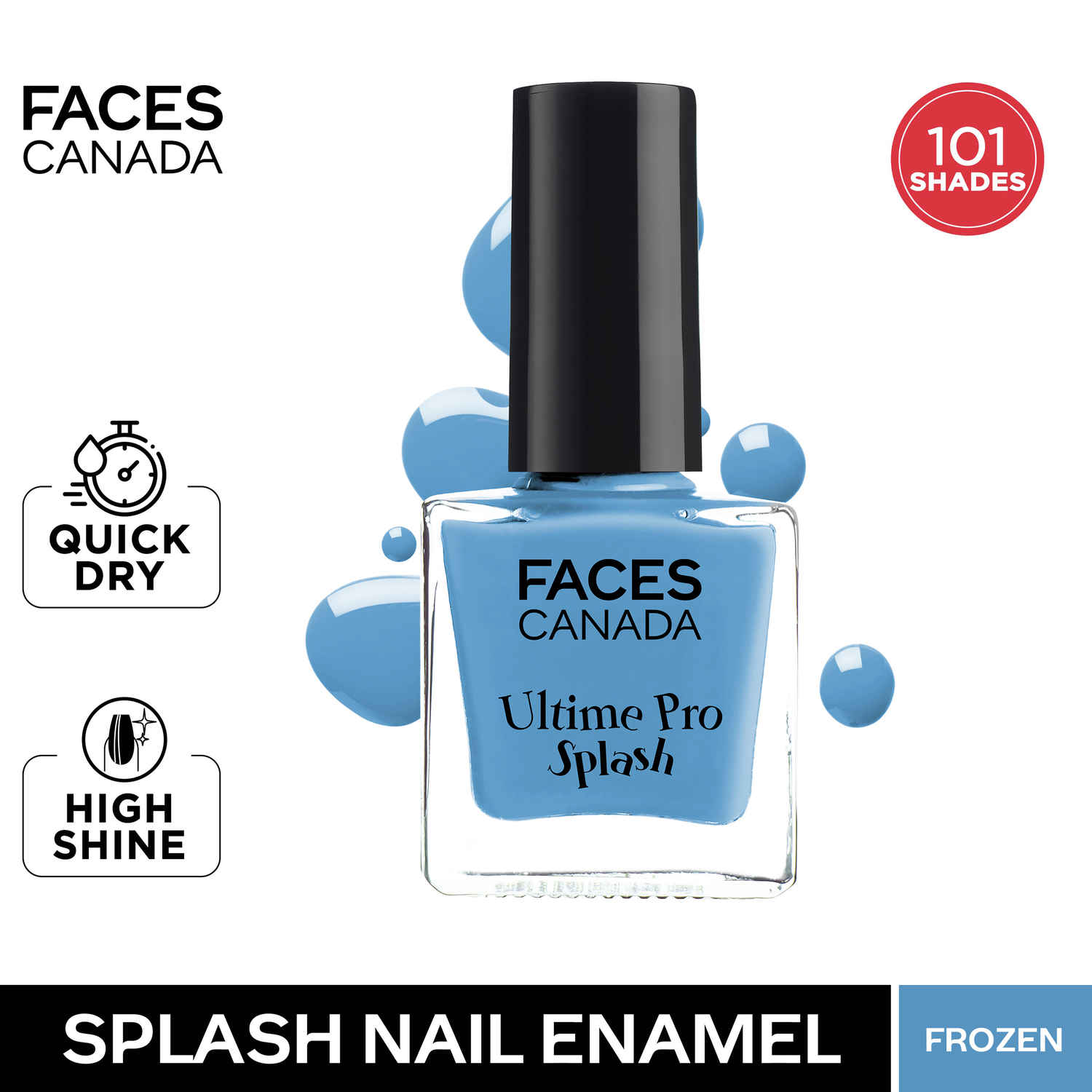 Buy FACES CANADA Ultime Pro Splash Nail Enamel - Frozen 40 (8 ml) | Quick Drying | Glossy Finish | Long Lasting | No Chip Formula | High Shine Nail Polish For Women | No Harmful Chemicals - Purplle