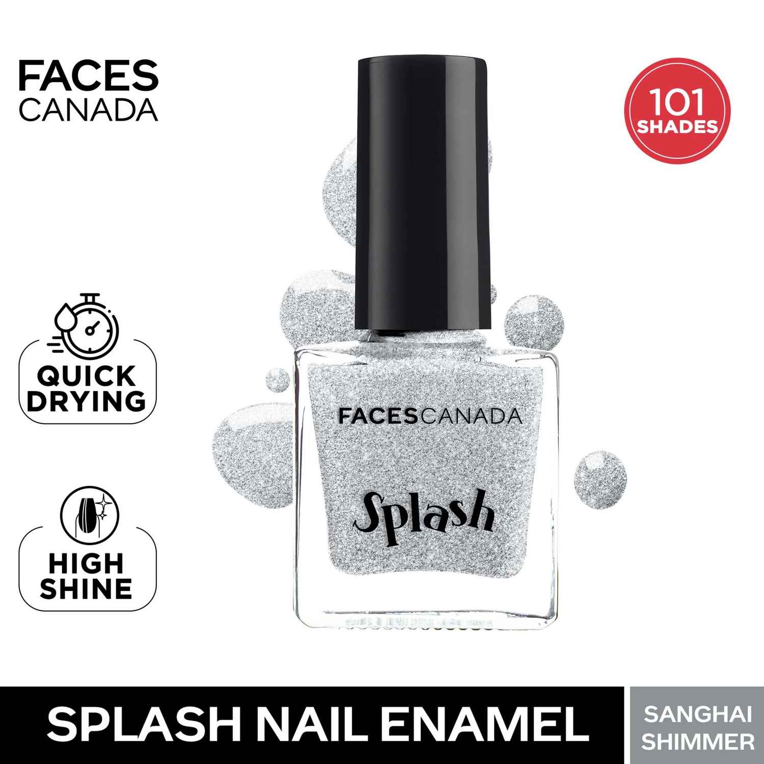 Buy FACES CANADA Ultime Pro Splash Nail Enamel - Shanghai Shimmer 23 (8 ml) | Quick Drying | Glossy Finish | Long Lasting | No Chip Formula | High Shine Nail Polish For Women | No Harmful Chemicals - Purplle