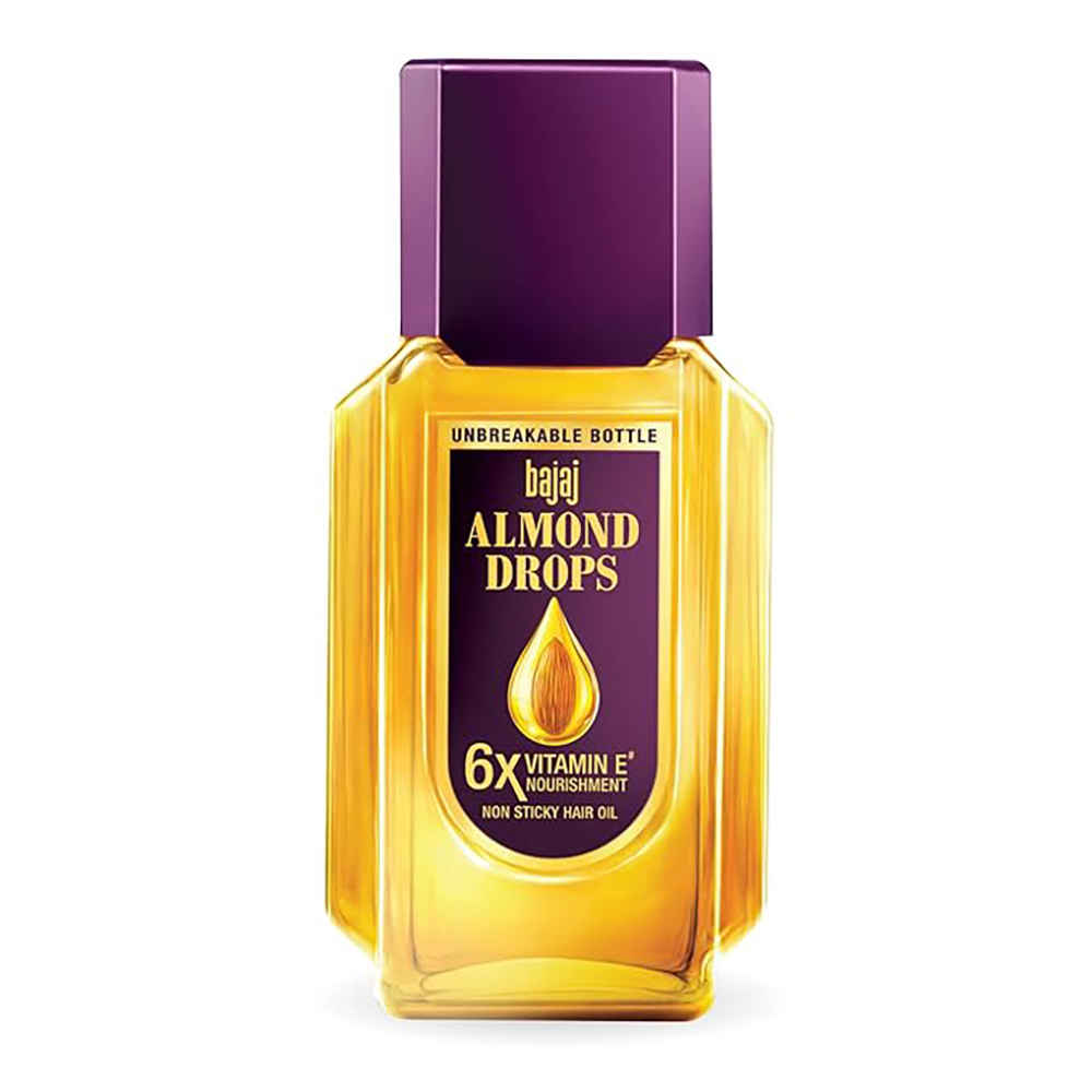 Buy Bajaj Almond Drops Hair Oil enriched with 6X Vitamin E, Reduces Hair Fall, 190 ml - Purplle