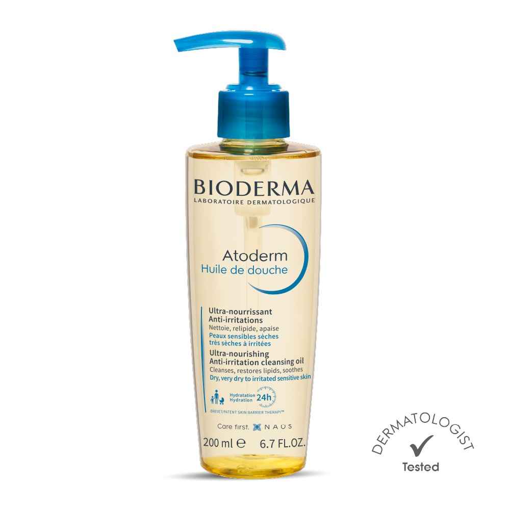 Buy Bioderma Atoderm Huile de douche Cleansing Oil 24h Hydration and Immediate Comfort Right from the Shower,(200 ml) - Purplle