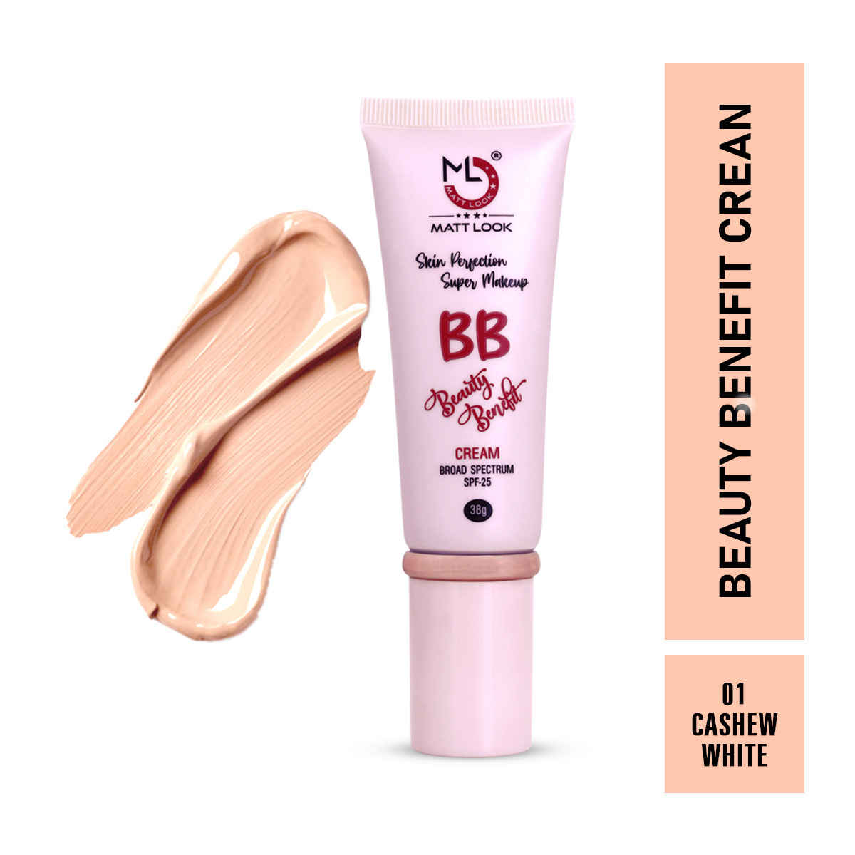 Buy Mattlook Skin Perfection Super Makeup BB Beauty Benefit Cream SPF 25A Lightweight FacialA A Glow MoisturizerA ,Smooths skin Texture, Gives even skin toneA - Cashew White (38 gm) - Purplle