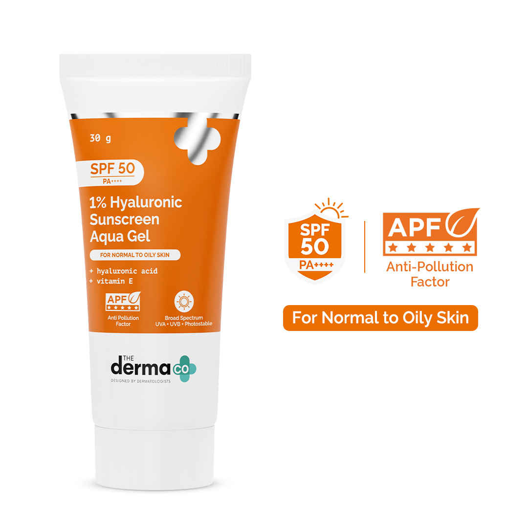 Buy The Derma Co. 1% Hyaluronic Sunscreen Aqua Gel with SPF 50 & PA++++ - 30 gm - Purplle