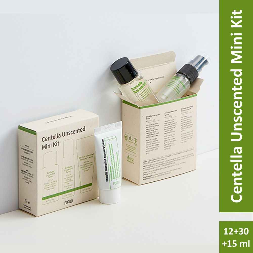 Buy PURITO Centella Unscented line travel kit | Korean Skin Care Combo of 3 - Purplle