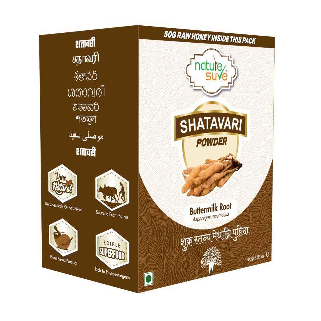 Buy Nature Sure Shatavari Powder 100g with Raw Honey 50 gm - 1 Pack - Purplle