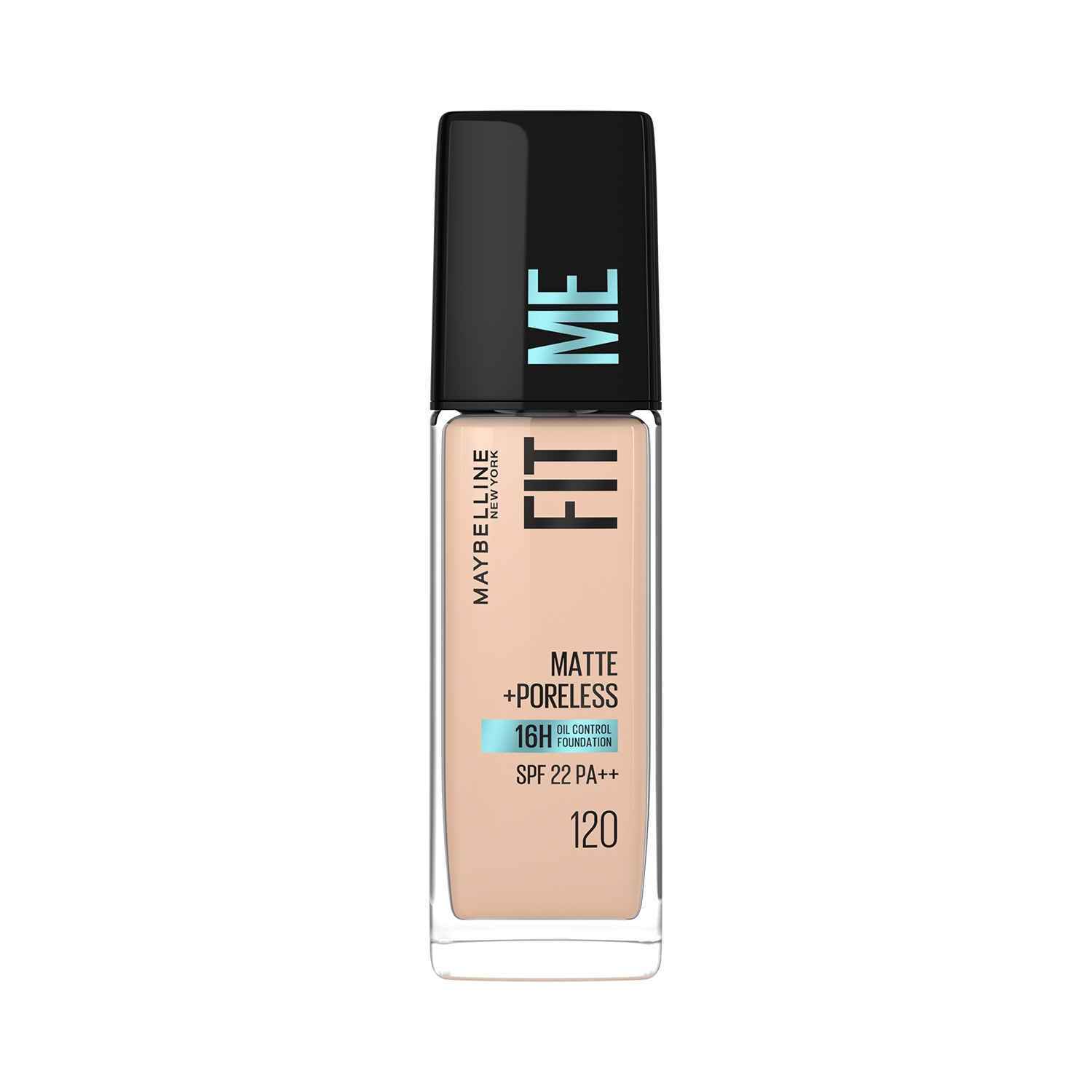 Buy Maybelline New York Fit Me Matte+Poreless Liquid Foundation 16H Oil Control - 120 Classic Ivory, 30 ml - Purplle