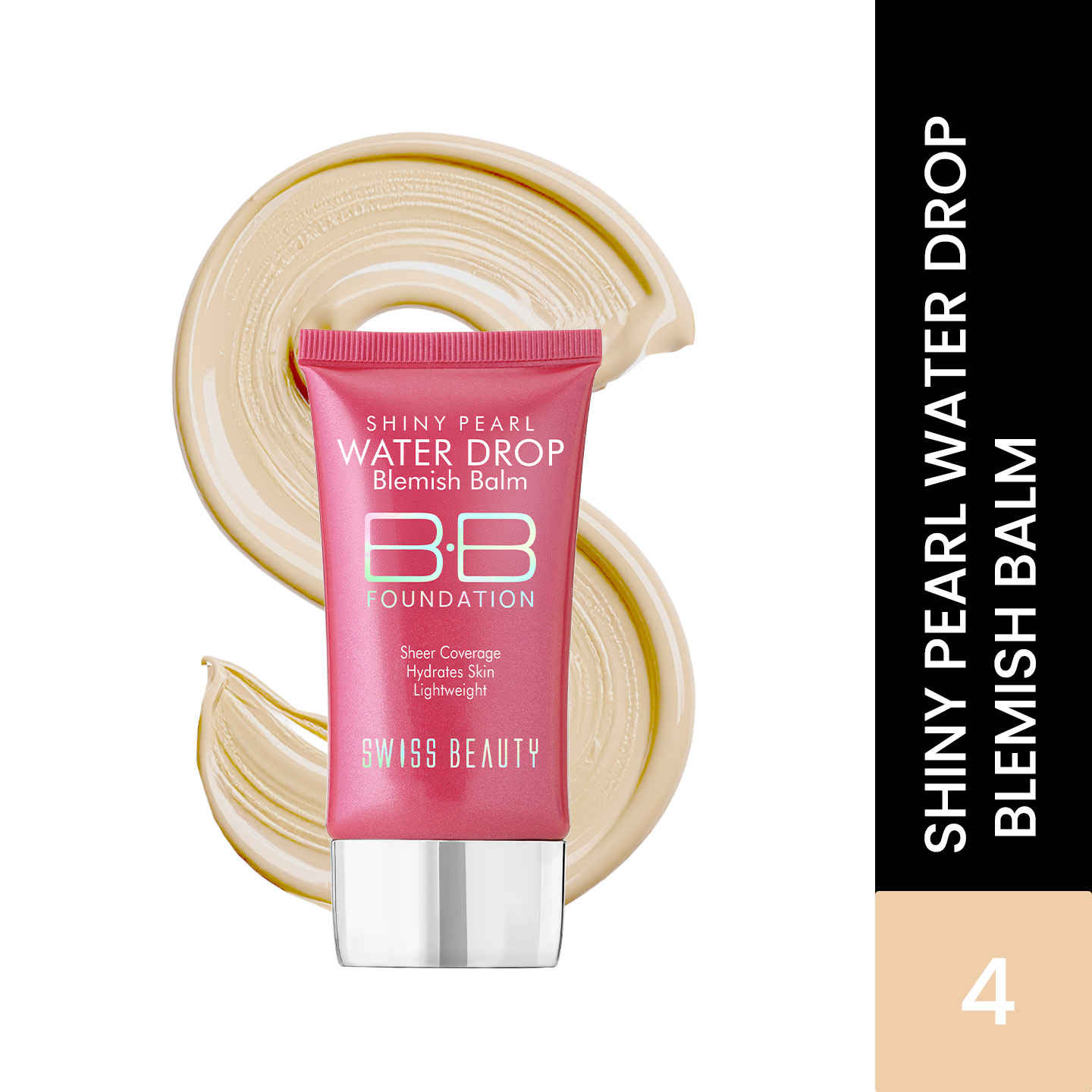 Buy Swiss Beauty Shiny Pearl Water Drop Blemish Balm BB Foundation - 04 (40 ml) - Purplle
