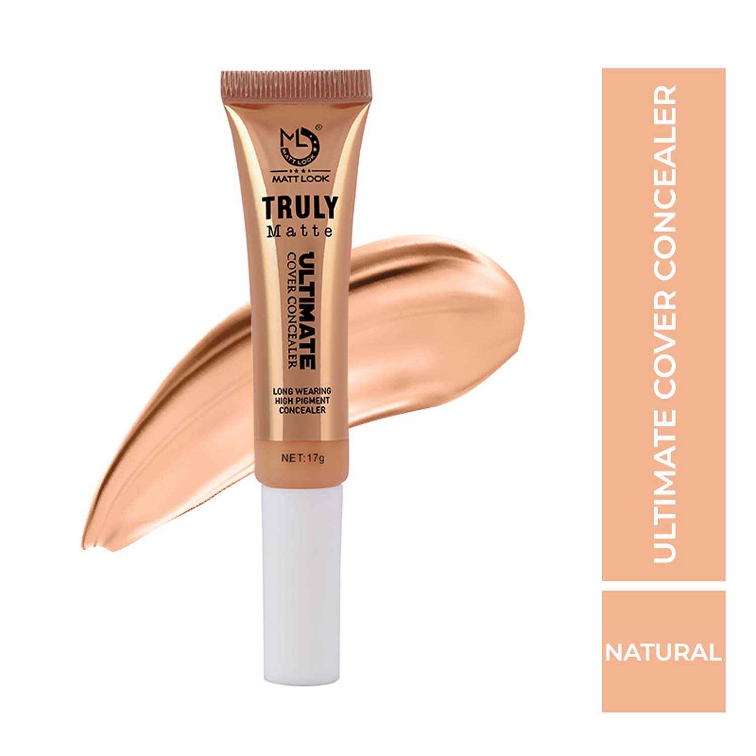 Buy Mattlook Truly Matte Ultimate Cover Concealer, Longwearing & High Pigment Concealer, Natural, (17 gm) - Purplle