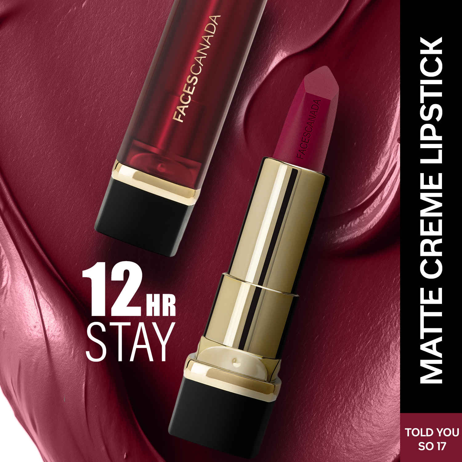Buy FACES CANADA Comfy Matte Creme Lipstick - Told You So, 4.2 gm| Long Stay | Creamy Matte Finish | Intense Color | Hydrating & Nourishing | Smooth Application - Purplle