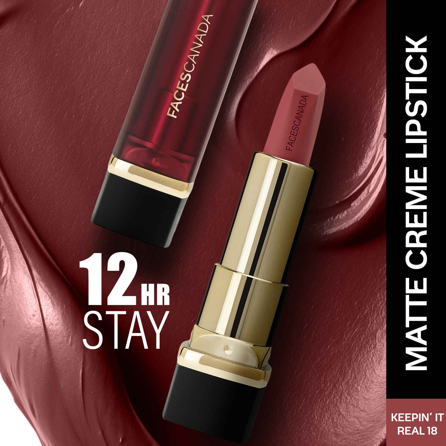 Buy FACES CANADA Comfy Matte Creme Lipstick - Keepin’ It Real, 4.2 gm | Long Stay | Creamy Matte Finish | Intense Color | Hydrating & Nourishing | Smooth Application - Purplle