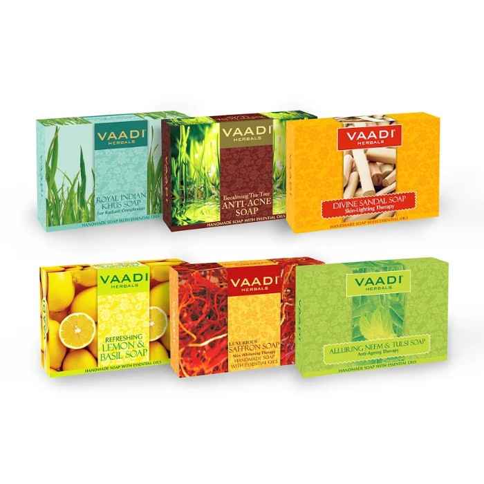 Buy Vaadi Herbals Traditional Remedy - Pack of 6 Luxurious Handmade Herbal Soaps (75 g x 6) - Purplle