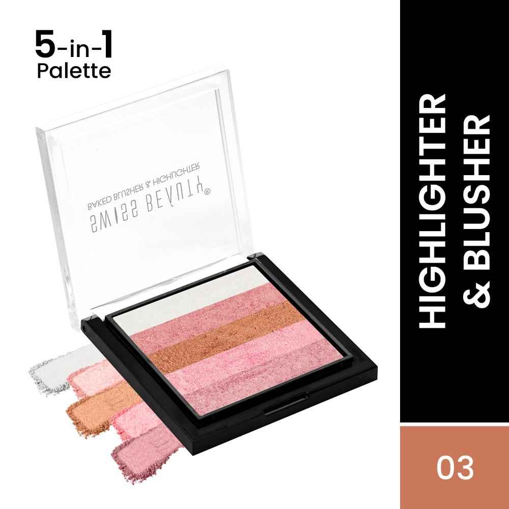 Buy Swiss BeautyA Brick Highlighter - SB-805_03-Multicolor (7 gm) - Purplle