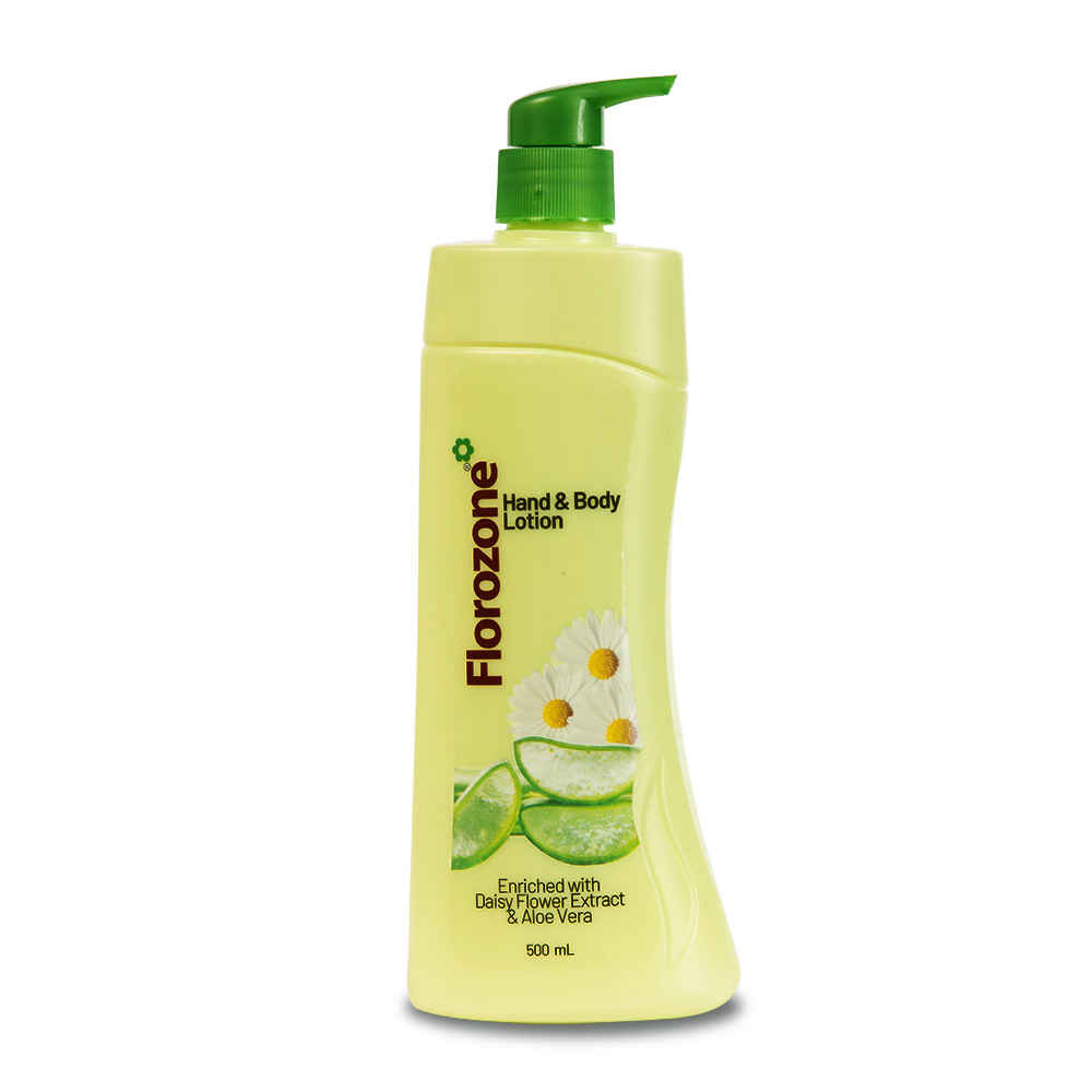 Buy Florozone Hand & Body Lotion With Aloe Vera And Daisy Flower Extract - 500 ml - Purplle