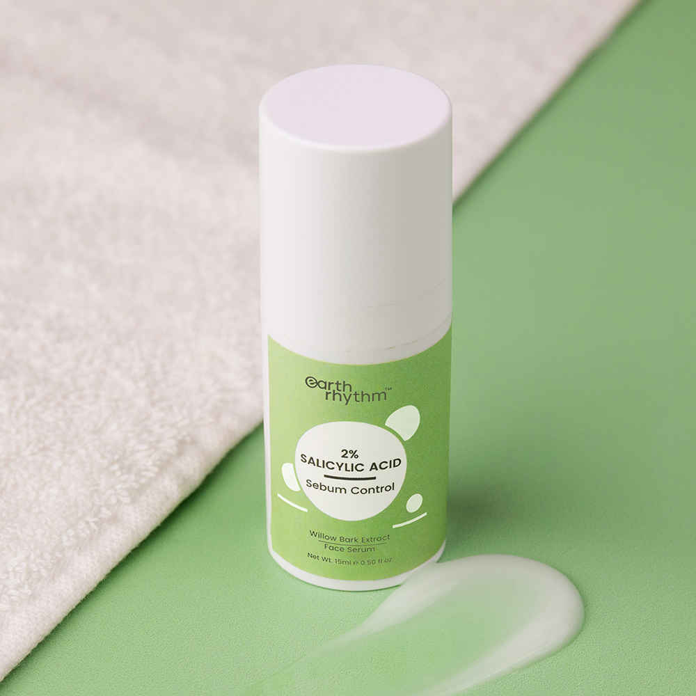 Buy Earth Rhythm 2% Salicylic Acid with Willow Bark Extract - For Active Acne & Sebum Control Face Serum 15 ML - Purplle
