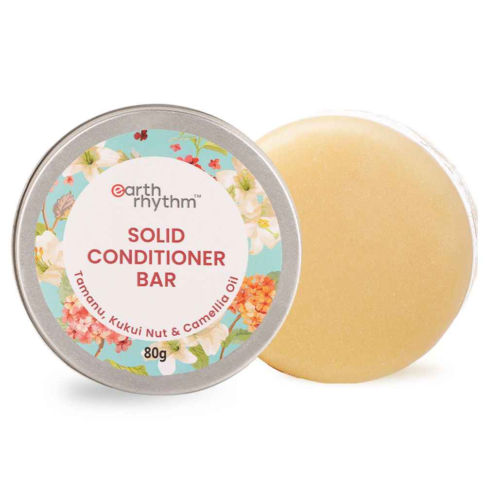 Buy Earth Rhythm Solid Conditioner Bar - Tamanu, Kukui Nut & Camellia Oil | Promotes Hair Growth, Hydrates Scalp, Repair Breakage & Split Ends | for All Hair Types | Men & Women | With Tin - 80 G - Purplle