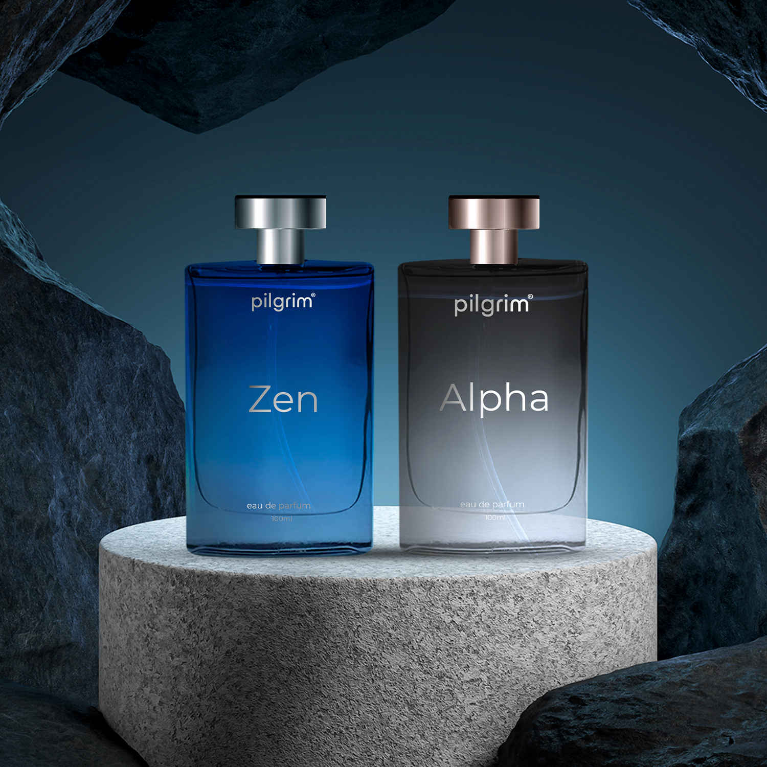 Buy Pilgrim Zen Perfume + Greek God Perfume for Men (Eau de parfum) With Musk, Smoky Cedarwood, Sandalwood, Aqua Notes & Aromatic Vetiver | 8hrs+ Long lasting Perfume for Men, Combo Pack - Combo of 2 - Purplle