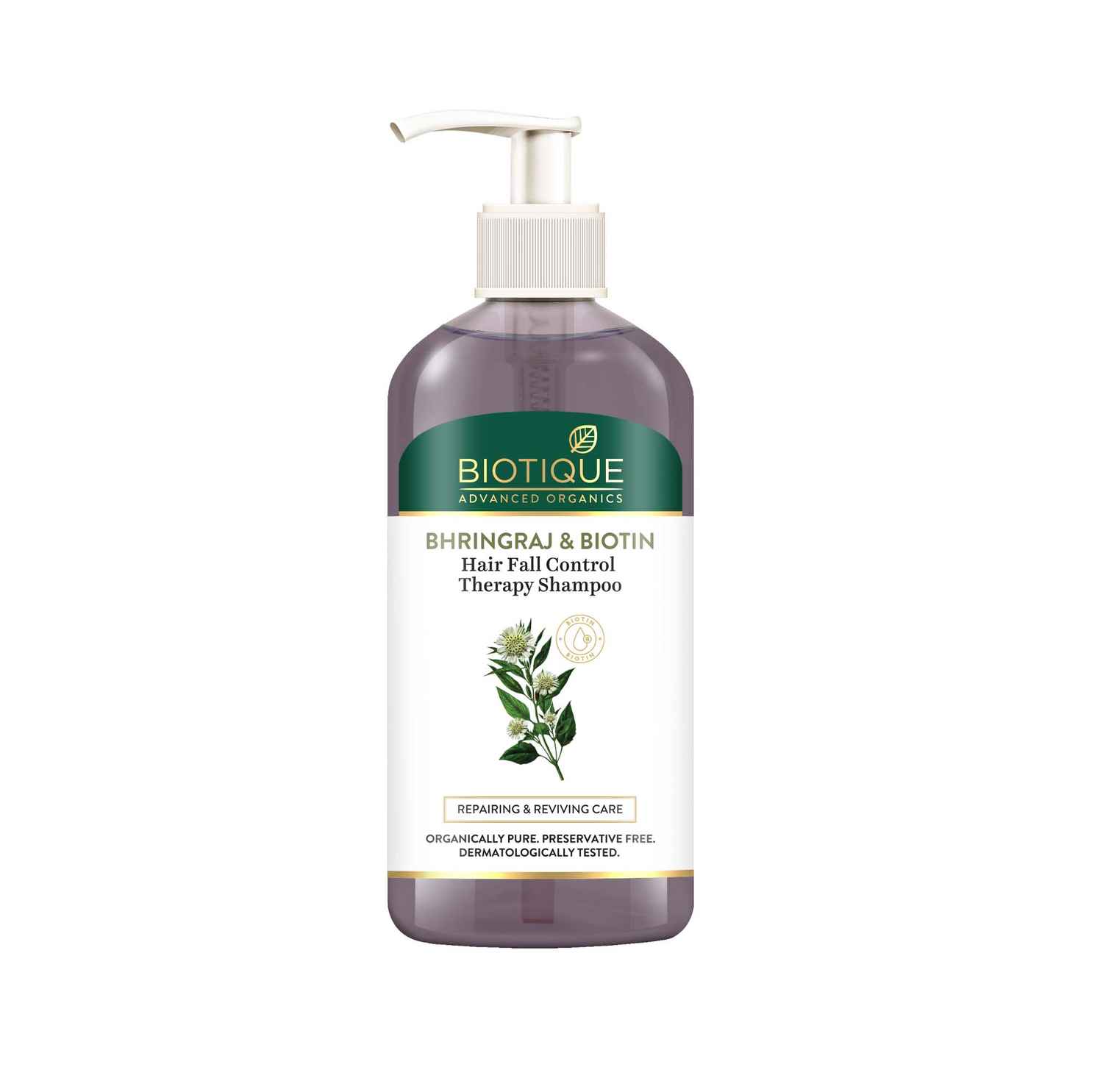 Buy BIOTIQUE BHRINGRAJ & BIOTIN Hair Fall Control Therapy Shampoo (300 ml) - Purplle