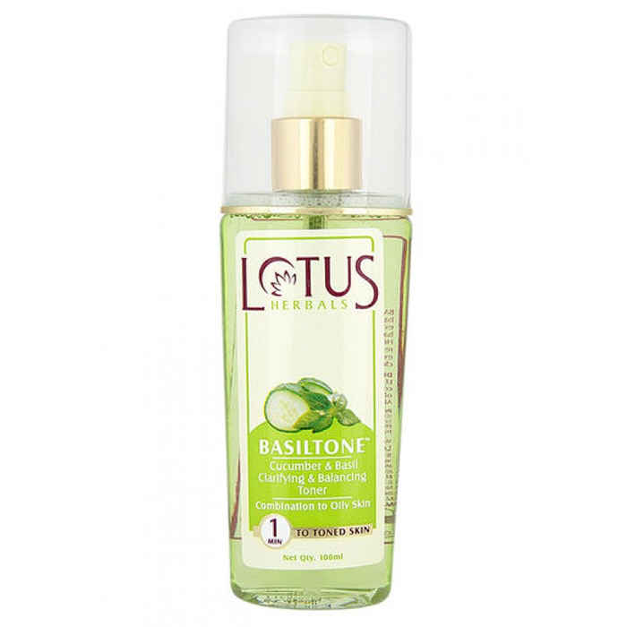 Buy Lotus Herbals Basiltone Clarifying & Balancing Skin Toner | With Cucumber & Basil | For Combination & Oily Skin | 100 ml - Purplle