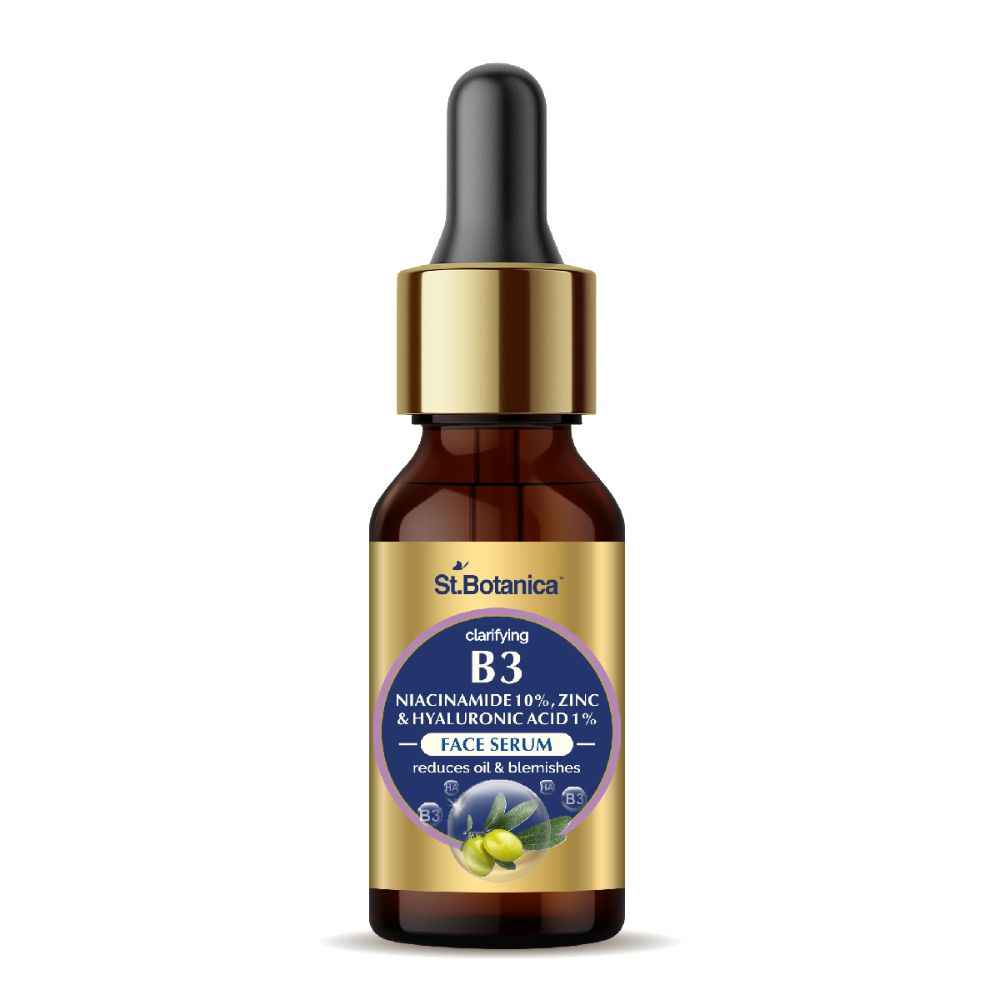 Buy St.Botanica B3 Niacinamide 10%, Zinc & Hyaluronic Acid 1% Face Serum, 10 ml | Minimises Pores - Purplle