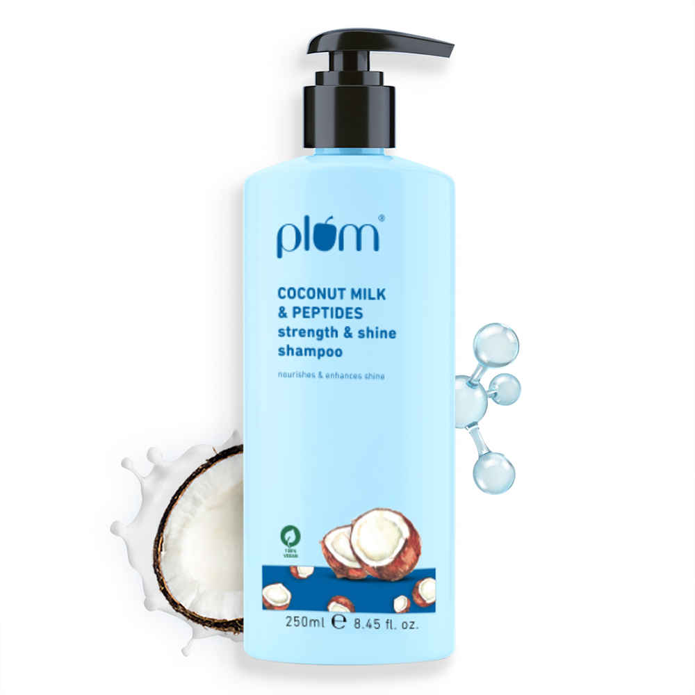 Buy Plum Coconut Milk & Peptides strength & shine shampoo - 250 ml - Purplle