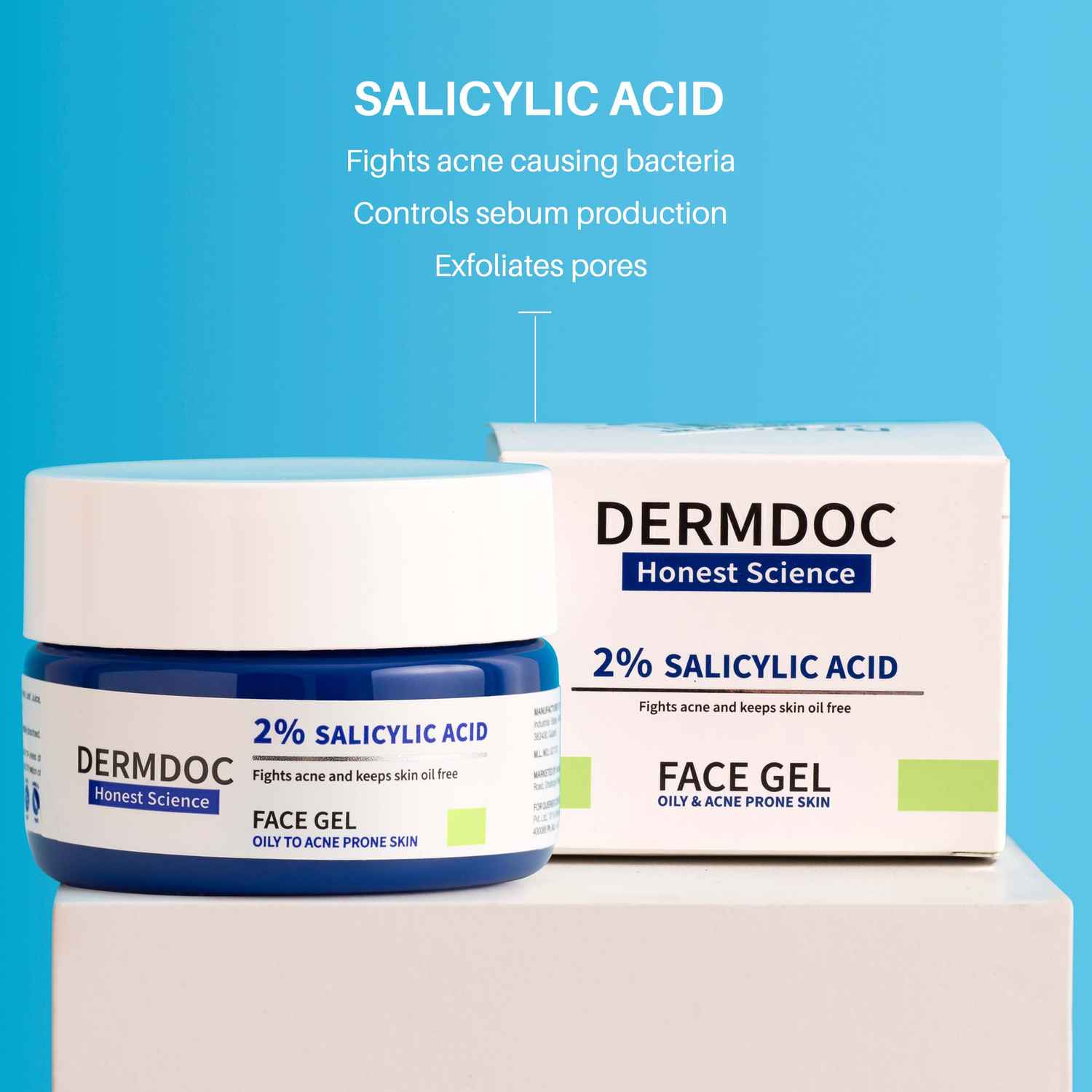Buy DermDoc by Purplle 2% Salicylic Acid Anti Acne Face Gel (100 g) | salicylic acid gel | cleansing salicylic acid | face gel cream | face gel for oily skin - Purplle