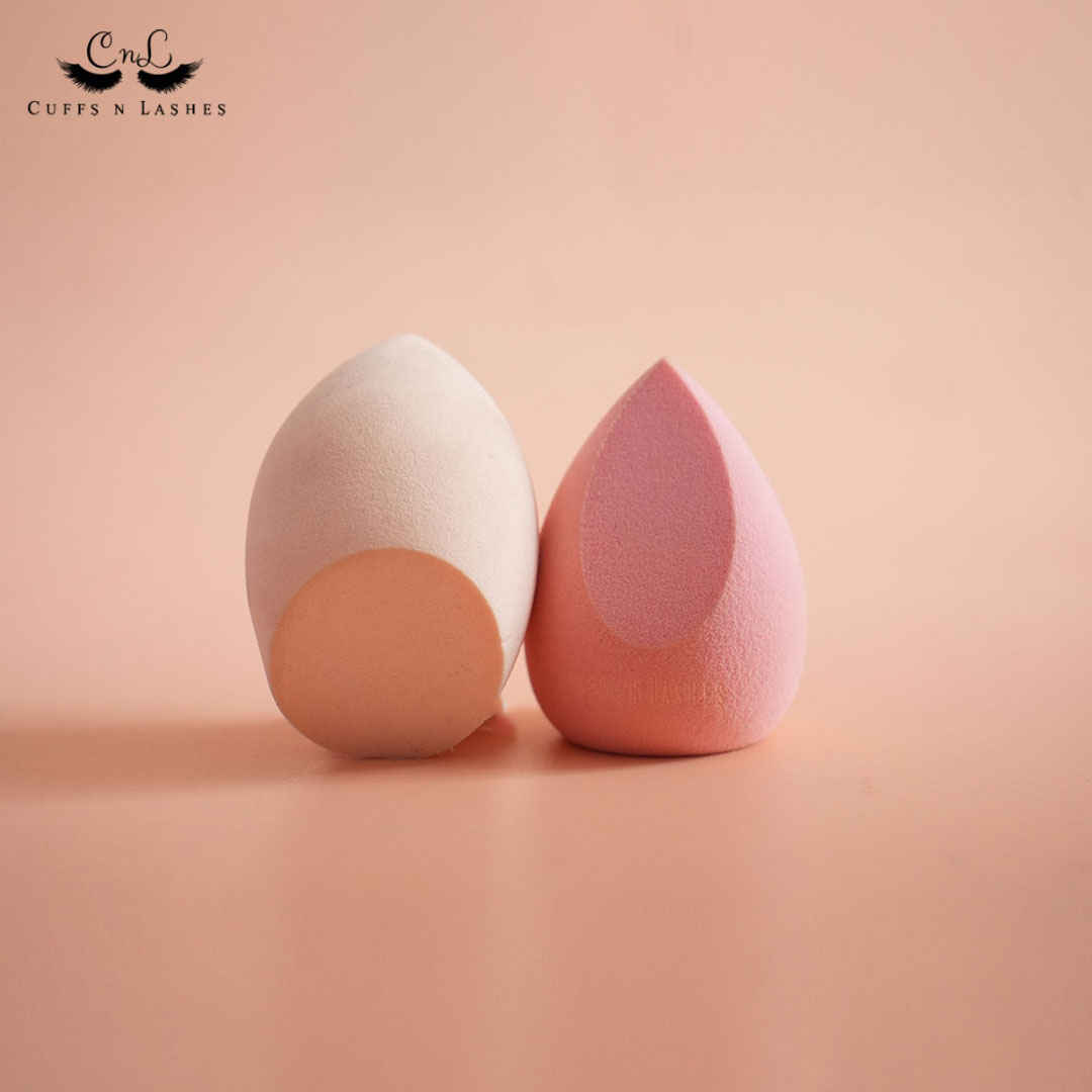 Buy Cuffs N Lashes Makeup Blender/Sponge Set of 2 Tear Drop , Slant Cut - Purplle
