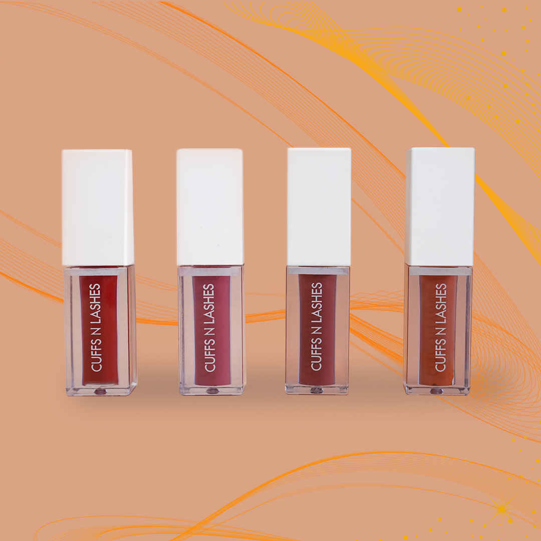 Buy Cuffs N Lashes Combo Pack of Set of 4 Lip Gloss ( Rumour-03, Viral-06, BB-04, Peach Me-05 ) - Purplle